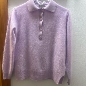 J. Crew Brushed Cashmere long sleeve lavender Sweater. GORGEOUS!!  Fits like sm